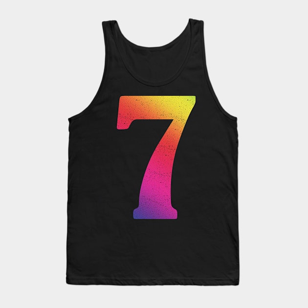 'Rainbow Lucky Number 7' Awesome Lucky Number Gift Tank Top by ourwackyhome